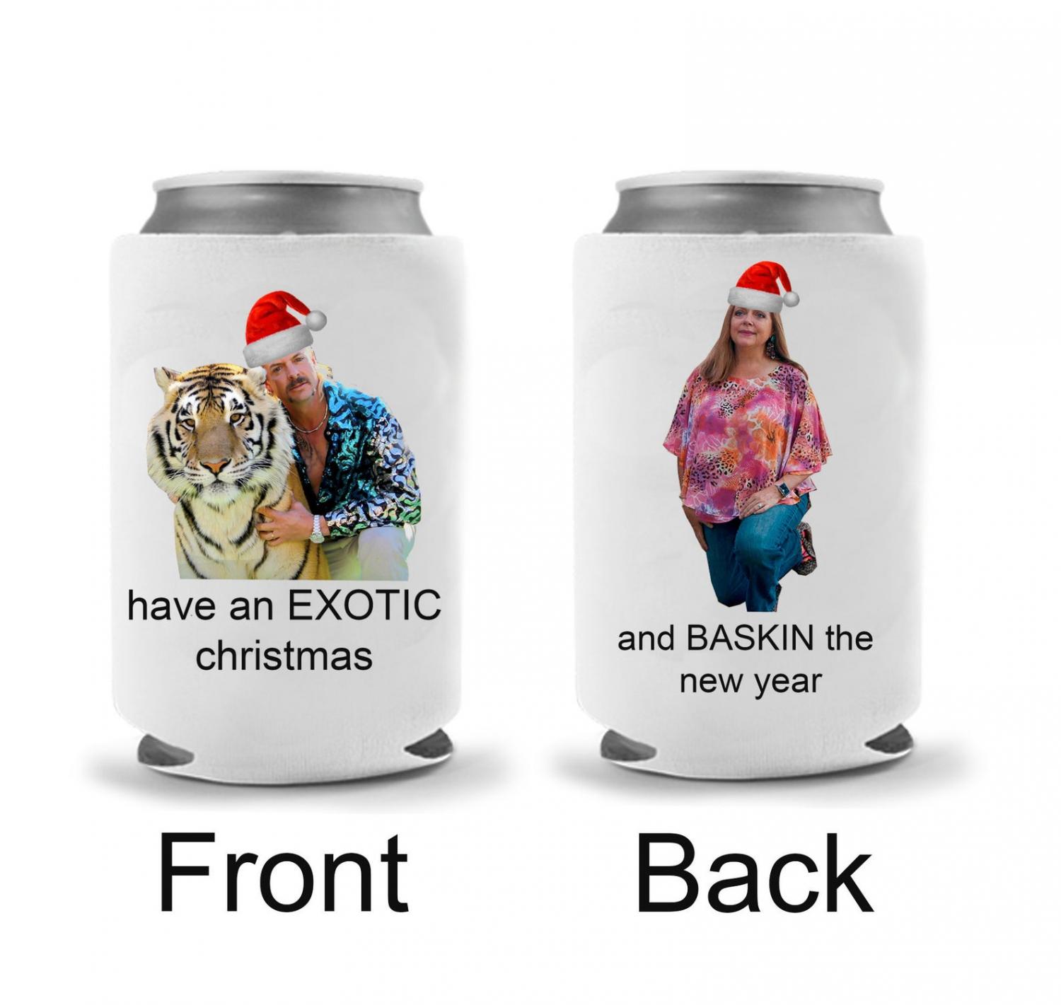 Have an exotic Christmas, and a Baskin new year drink koozie