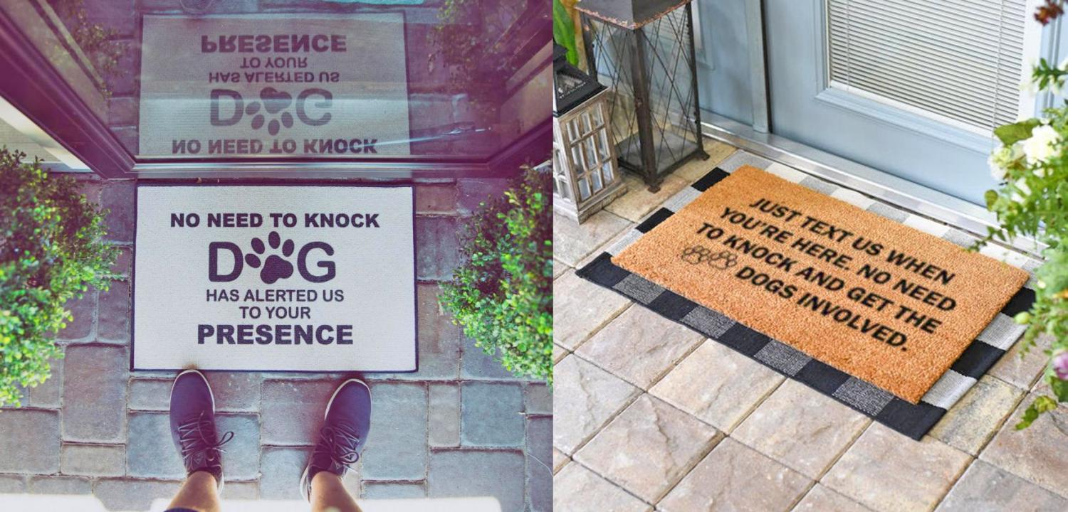 Just Text Us When You're Here, No Need To Get The Dogs Involved Doormat