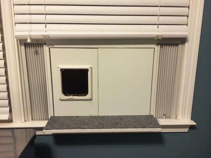 Window shop litter box