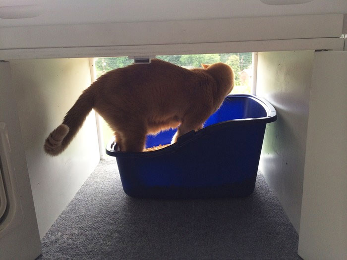 Katio Window Hanging Cat Litter Box