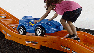 Kids Backyard Roller-Coaster Ride-on Play-set - Hot Wheels kids roller-coaster