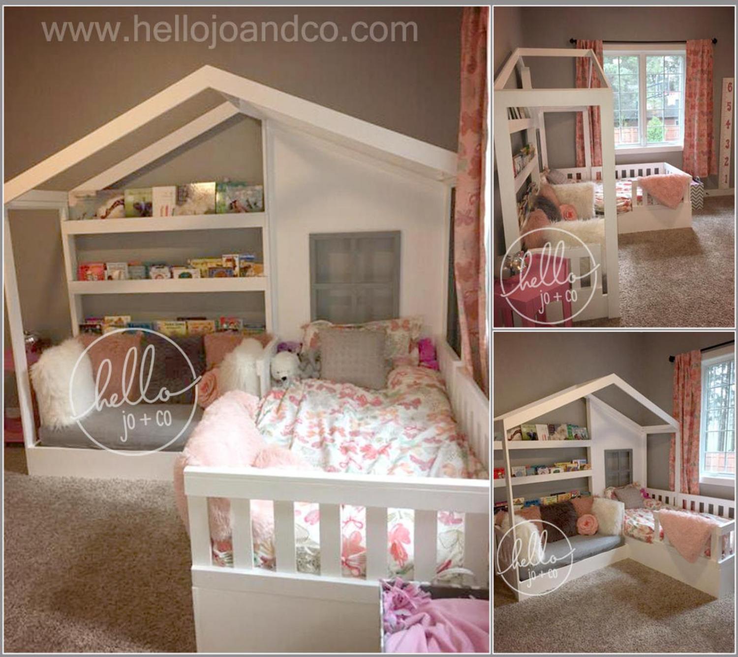  Kids Montessori Bed Has a Bed and Reading Nook In One - Kids reading nook bed frame