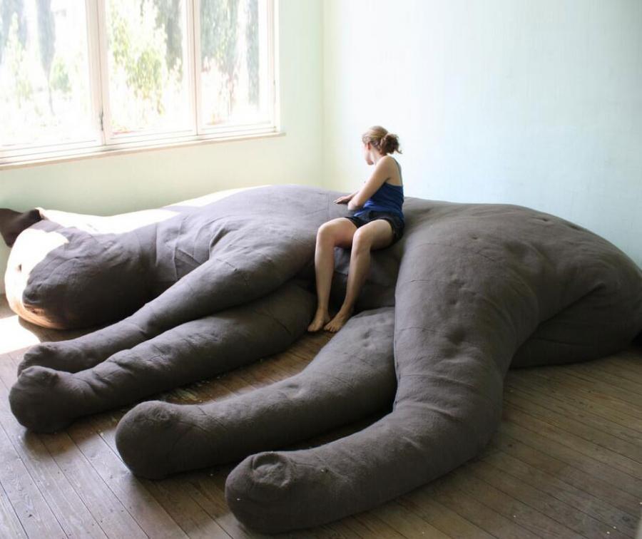 Giant cat couch sofa