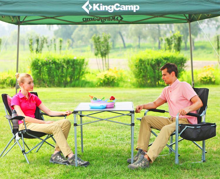 Folding lawn chairs with attached hot sale side table