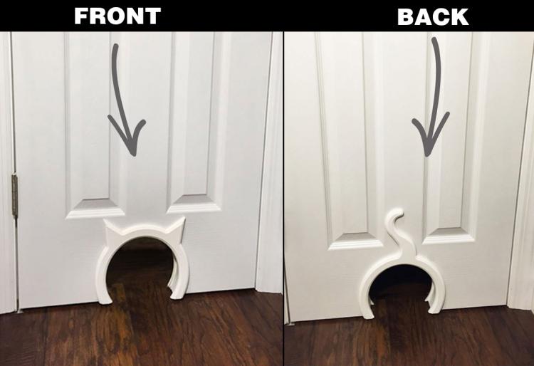 cat shaped cat door