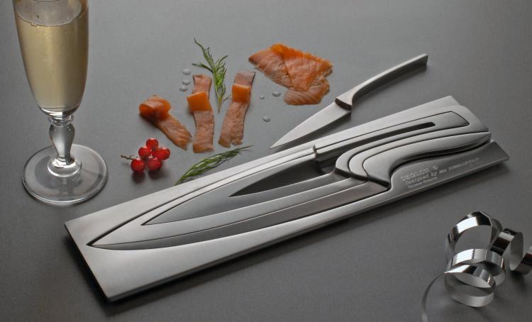 Knife Within A Knife - Stainless Steel Nesting Cooking Knife Set