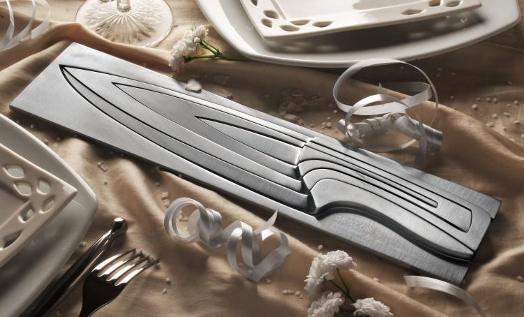 Knife Within A Knife - Stainless Steel Nesting Cooking Knife Set