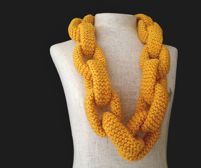 Knitted Chain Link Scarf