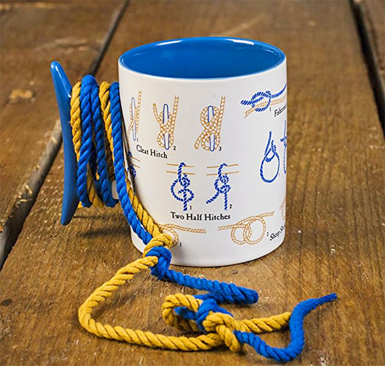 Knot Tie Coffee Mug Teaches You How To Tie Knots - Knot mug