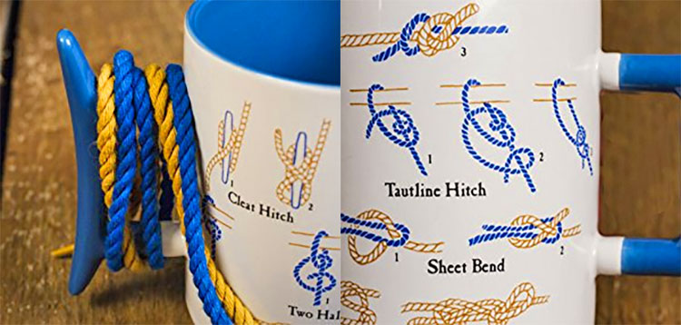 Knot Tie Coffee Mug Teaches You How To Tie Knots - Knot tie teaching coffee mug