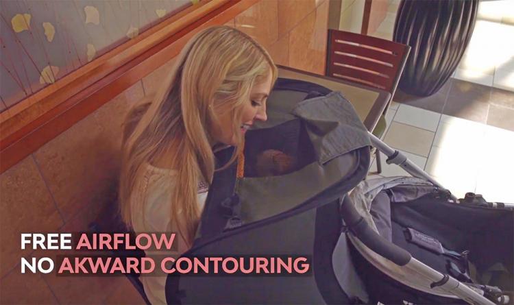 KOOÏ Cover: A Breastfeeding Cover That Attaches To Stroller - Baby Stroller Breastfeeding Shield