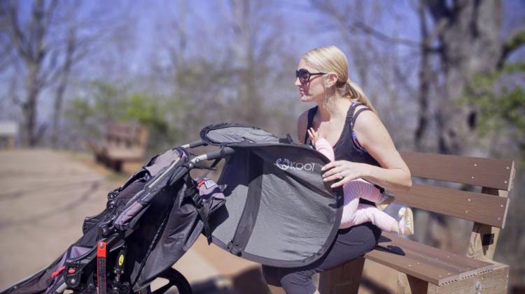 KOOÏ Cover: A Breastfeeding Cover That Attaches To Stroller - Baby Stroller Breastfeeding Shield