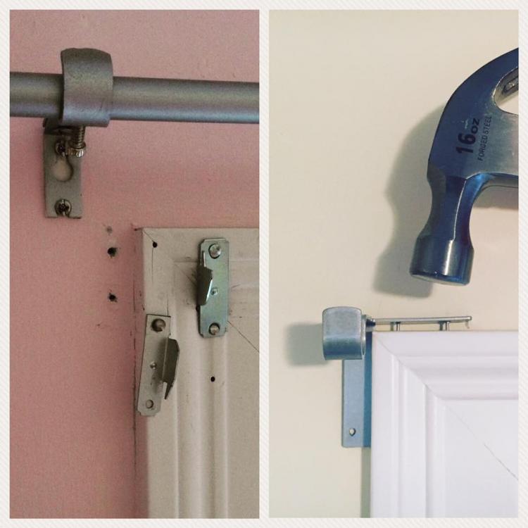 Kwik Hang Curtain Rod Holders Taps Right Into Window Frame