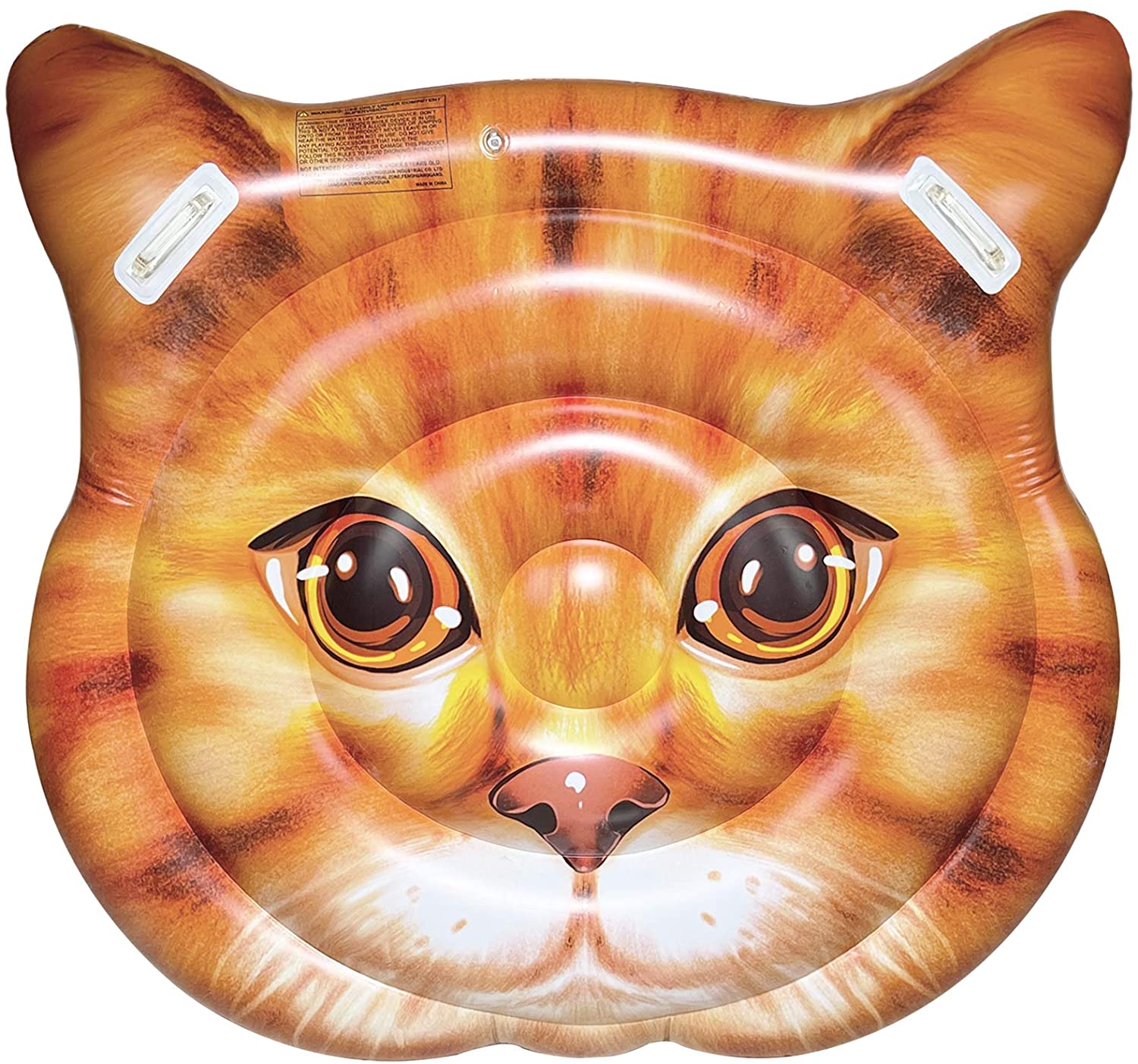 Giant cat face inflatable pool float