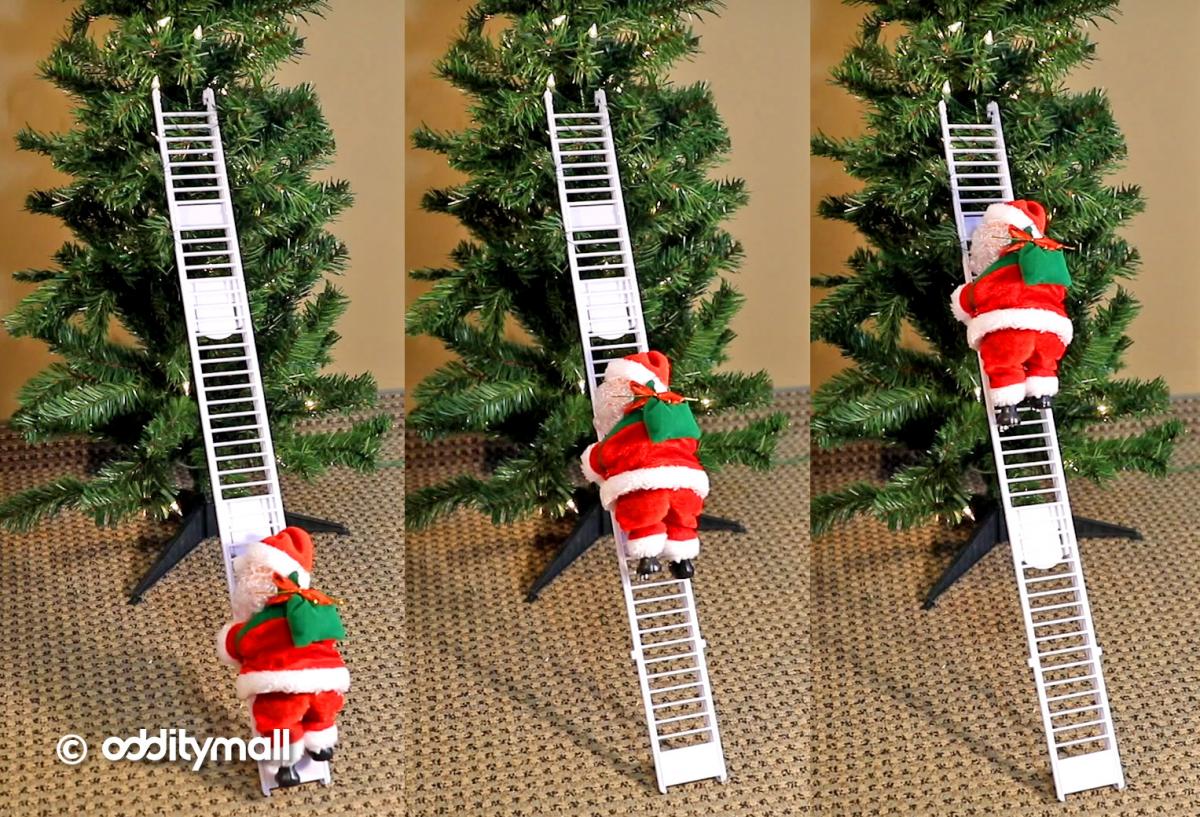 Ladder Climbing Santa Claus Funny Christmas Gadget Decorations