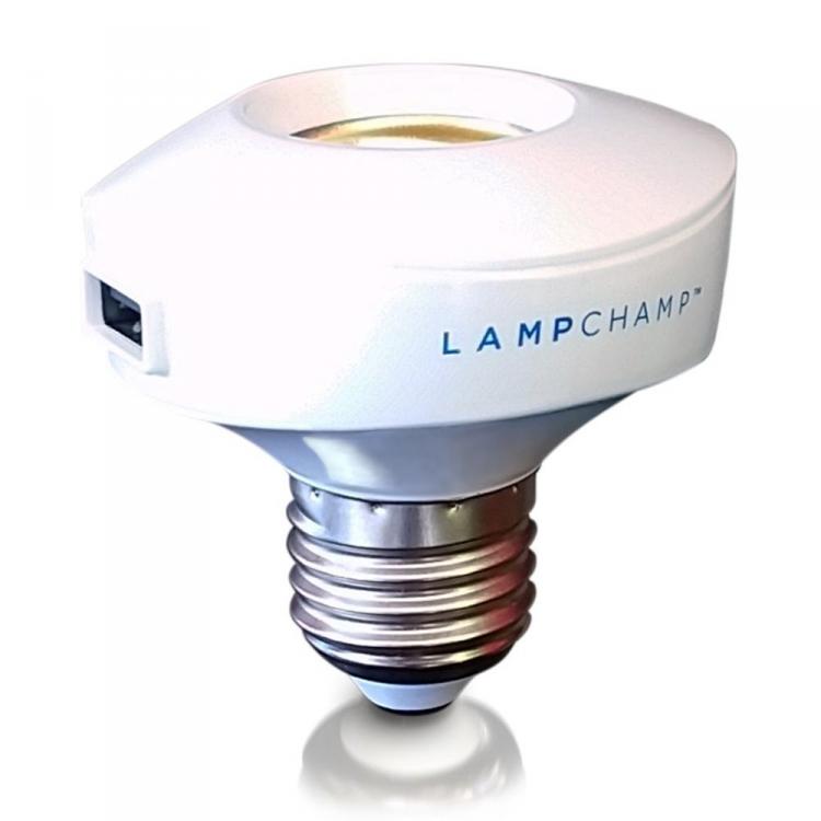 Lamp Champ - USB Charging Lamp Insert - Charge Your Phone Through Your Lamp