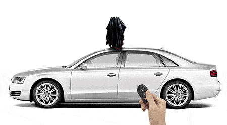 Lanmodo Car Umbrella - Automatic car umbrella protects against the sun, rain, hail, bird poop, and more