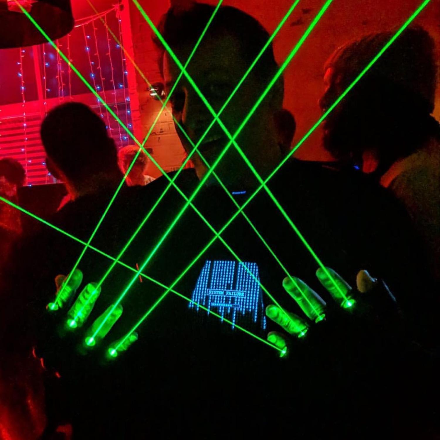 rave laser gloves