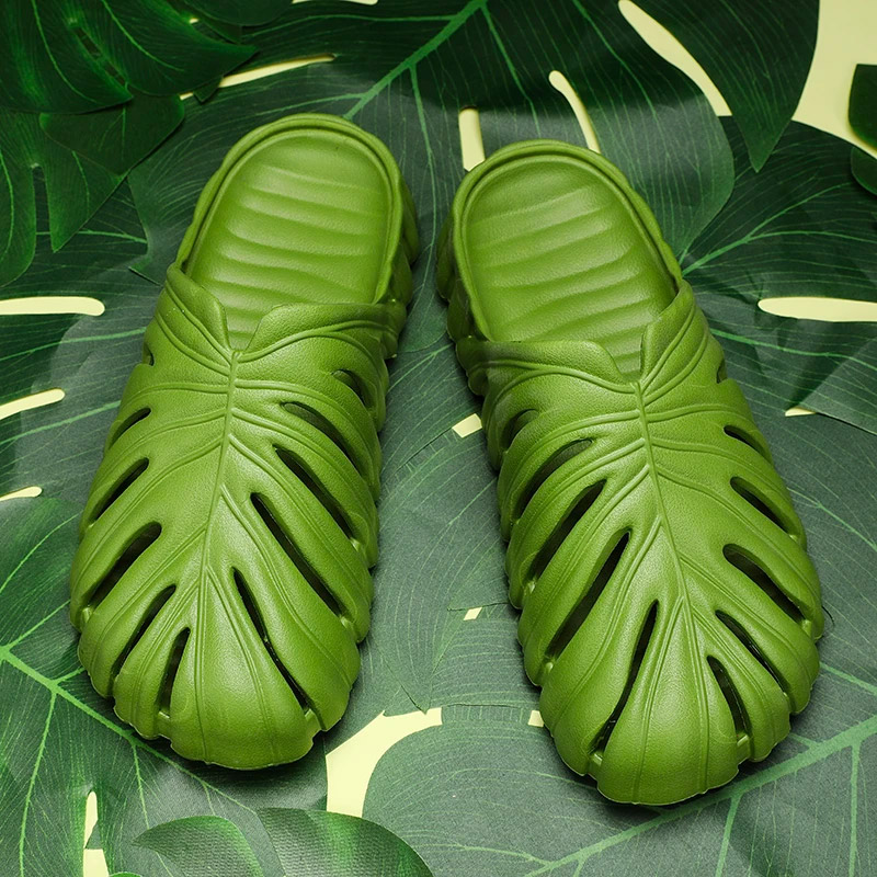 Leaf Shaped Crocs Plant slides