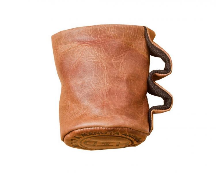 Leather Koozie With Finger Handles