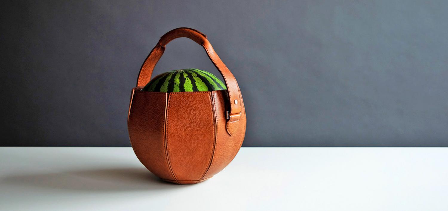 Leather best sale watermelon bag