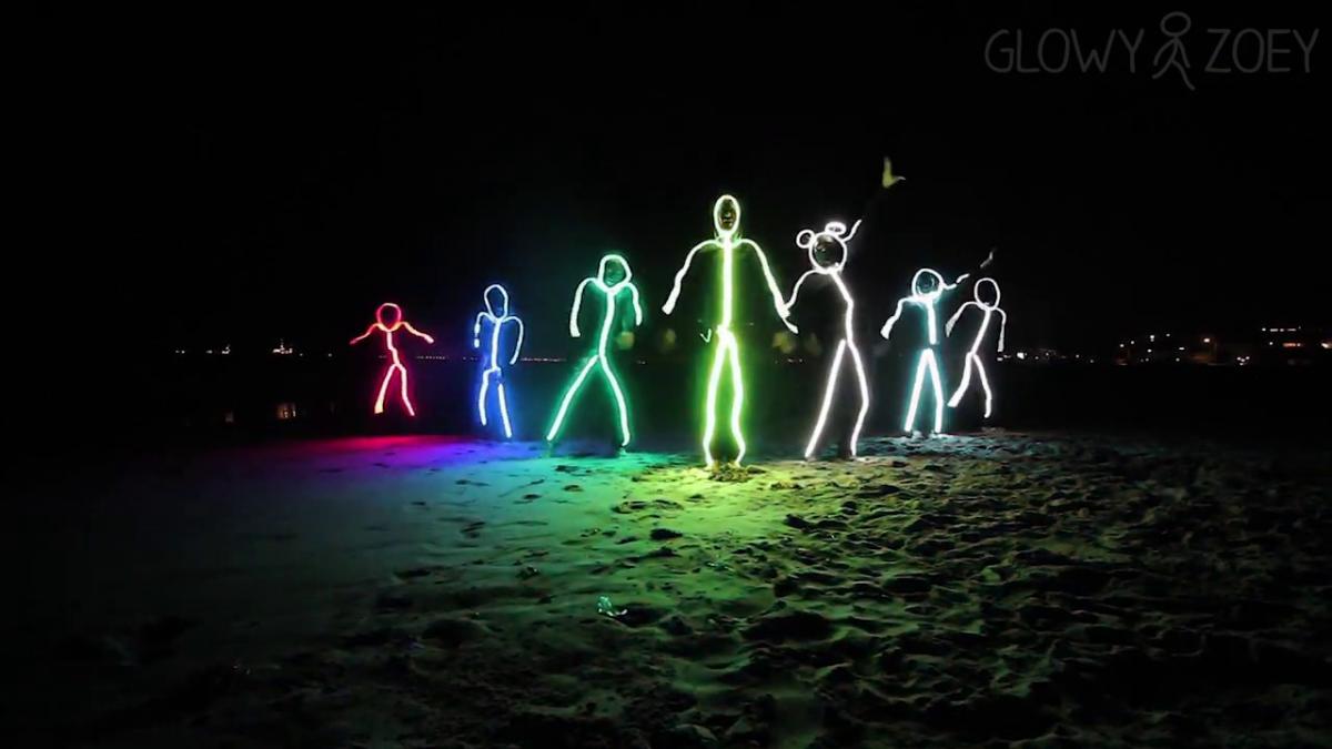 Luminoid Digital Smart light up LED Stick Figure Kit by Glowy Zoey