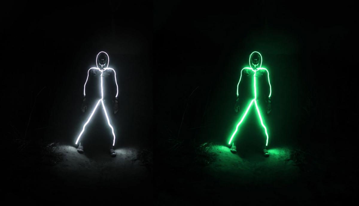 LED Stick Figure Halloween Costumes - Light-up stickman costume