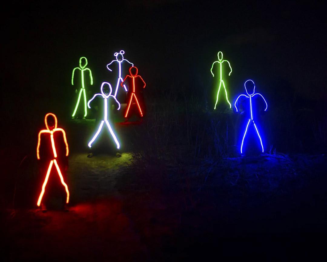 LED Stick Figure Halloween Costumes - Light-up stickman costume