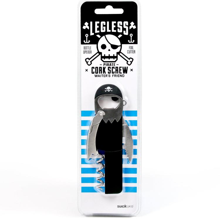 Legless Pirate Corkscrew Bottle Opener