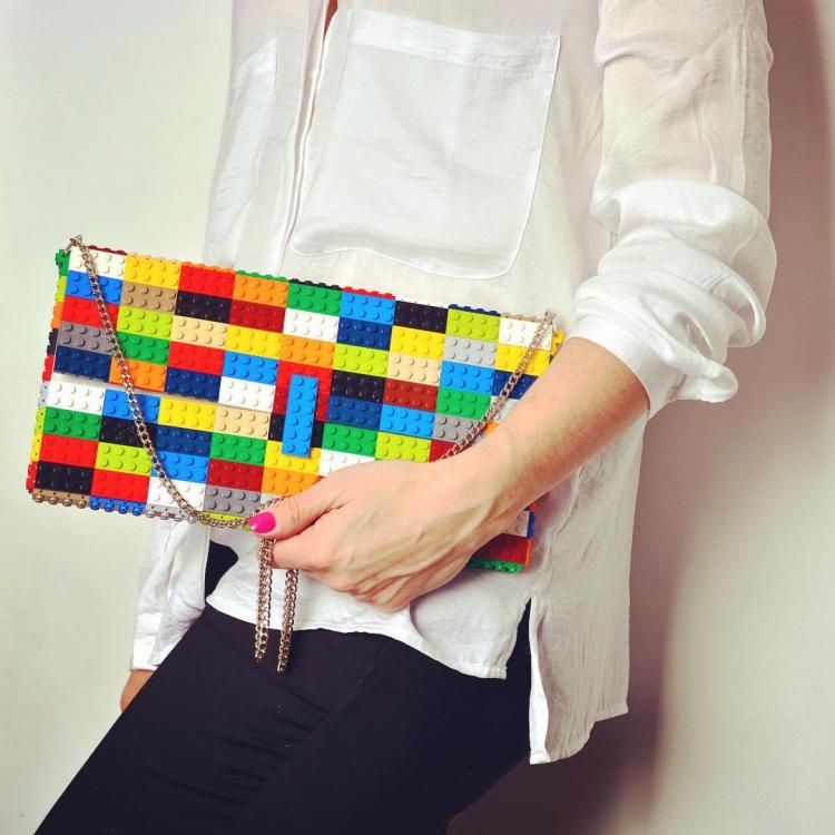 Lego Purses made by Agabag - Lego Clutch - Lego bag made from actual Lego blocks