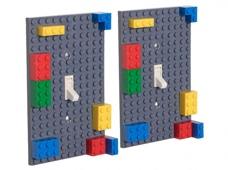 Lightswitch Cover single, COMPATIBLE With Lego Multiple Colors