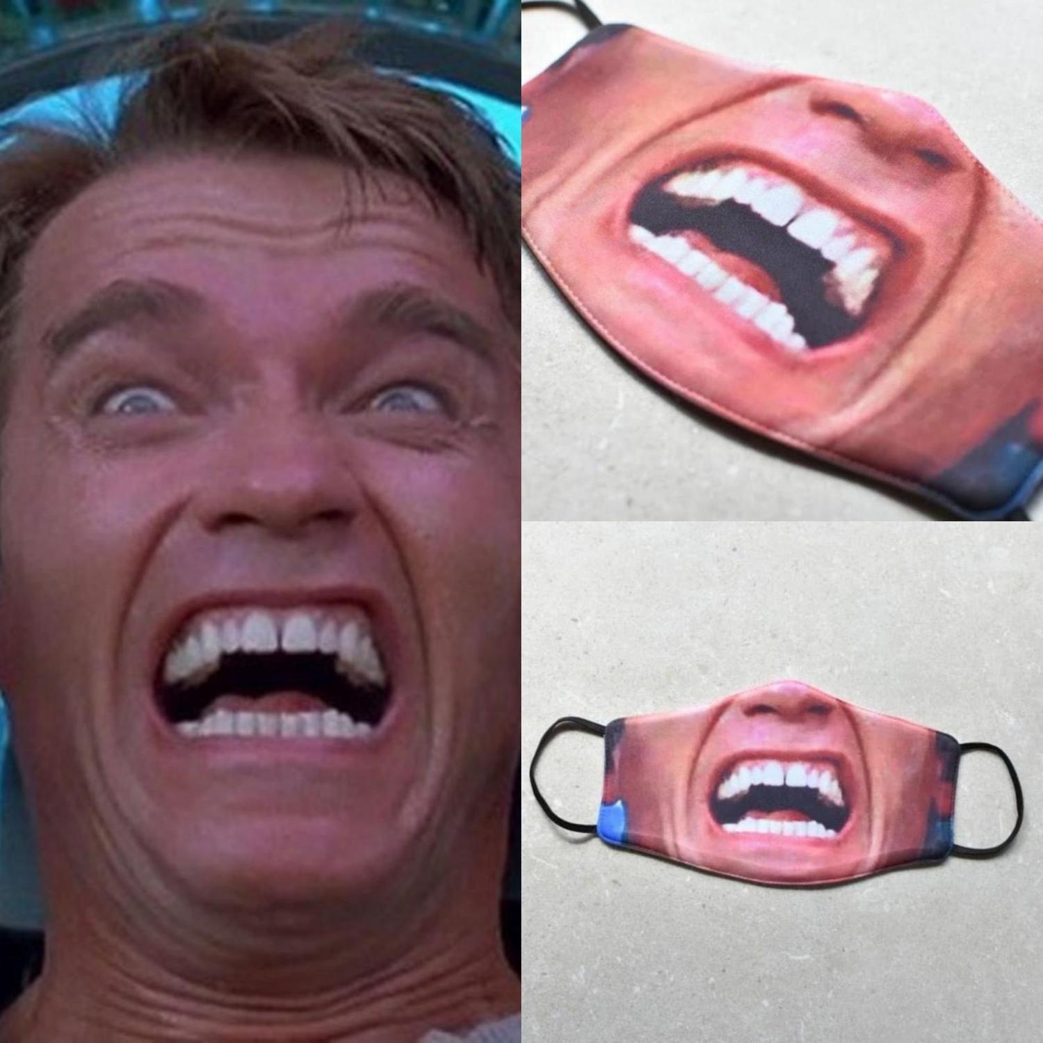 Screaming Arnold Schwarzenegger Total Recall Inspired Face Mask