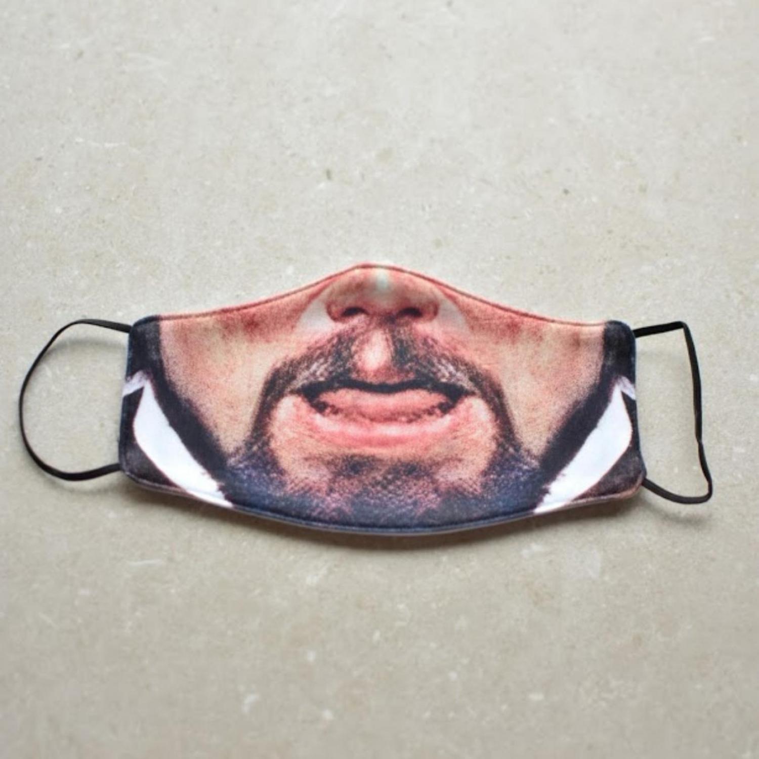  Leonardo DiCaprio Laughing Meme Face Mask - Smug Leo meme face mask