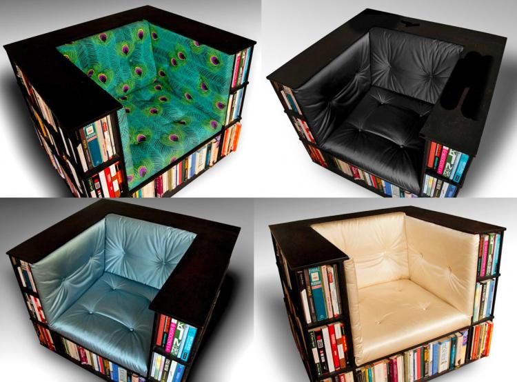 This Ultimate Reading Chair Has A Built In Bookcase