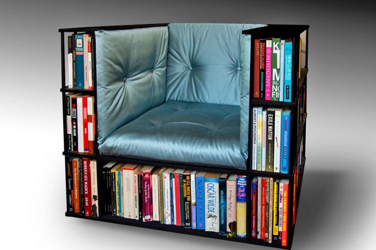 This Ultimate Reading Chair Has A Built In Bookcase