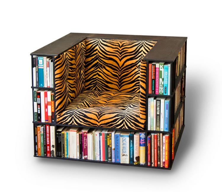 library bookcase chair