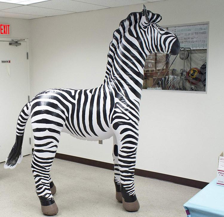 Life-Size Inflatable Zebra Toy - Giant blow-up zebra