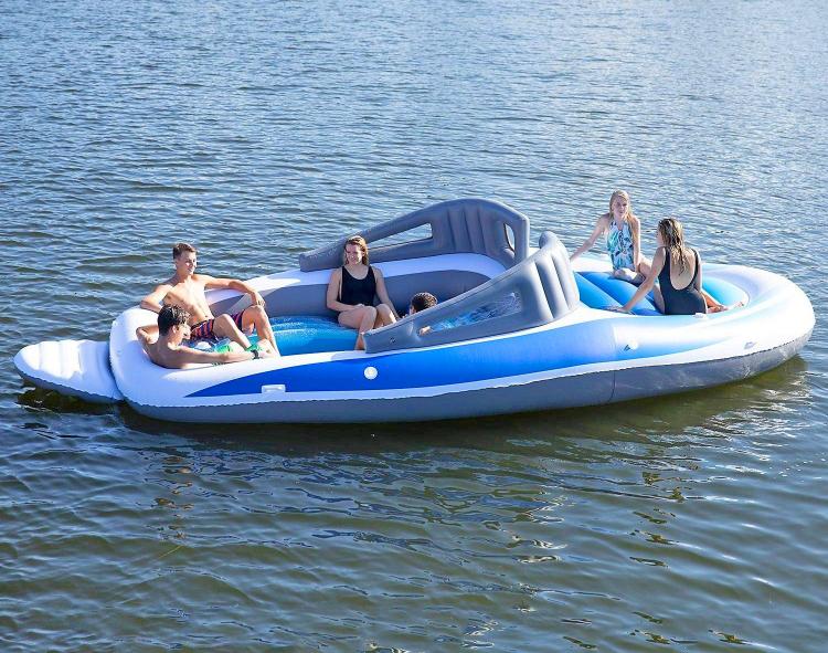 inflatable lake boat