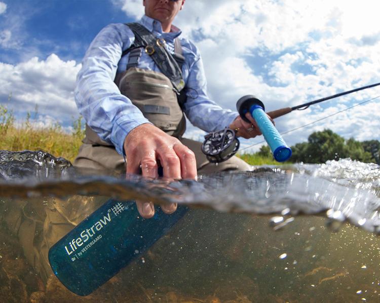 LifeStraw Go Water Bottle - Drink from any water source - Water bottle with integrated lifestraw bacteria filtering straw