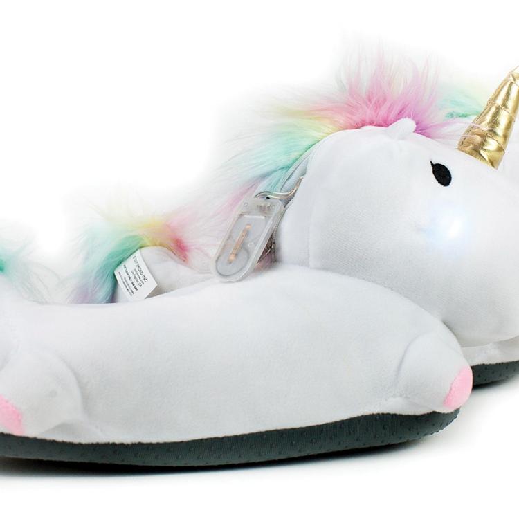 These Unicorn Slippers Light Up With Magical Colors With Each Step