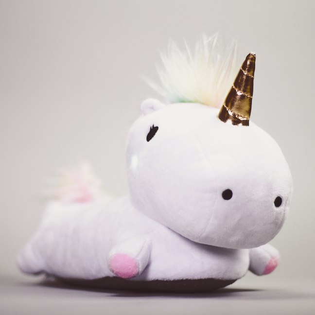 Unicorn Slippers With Lights - Light-up unicorn slippers