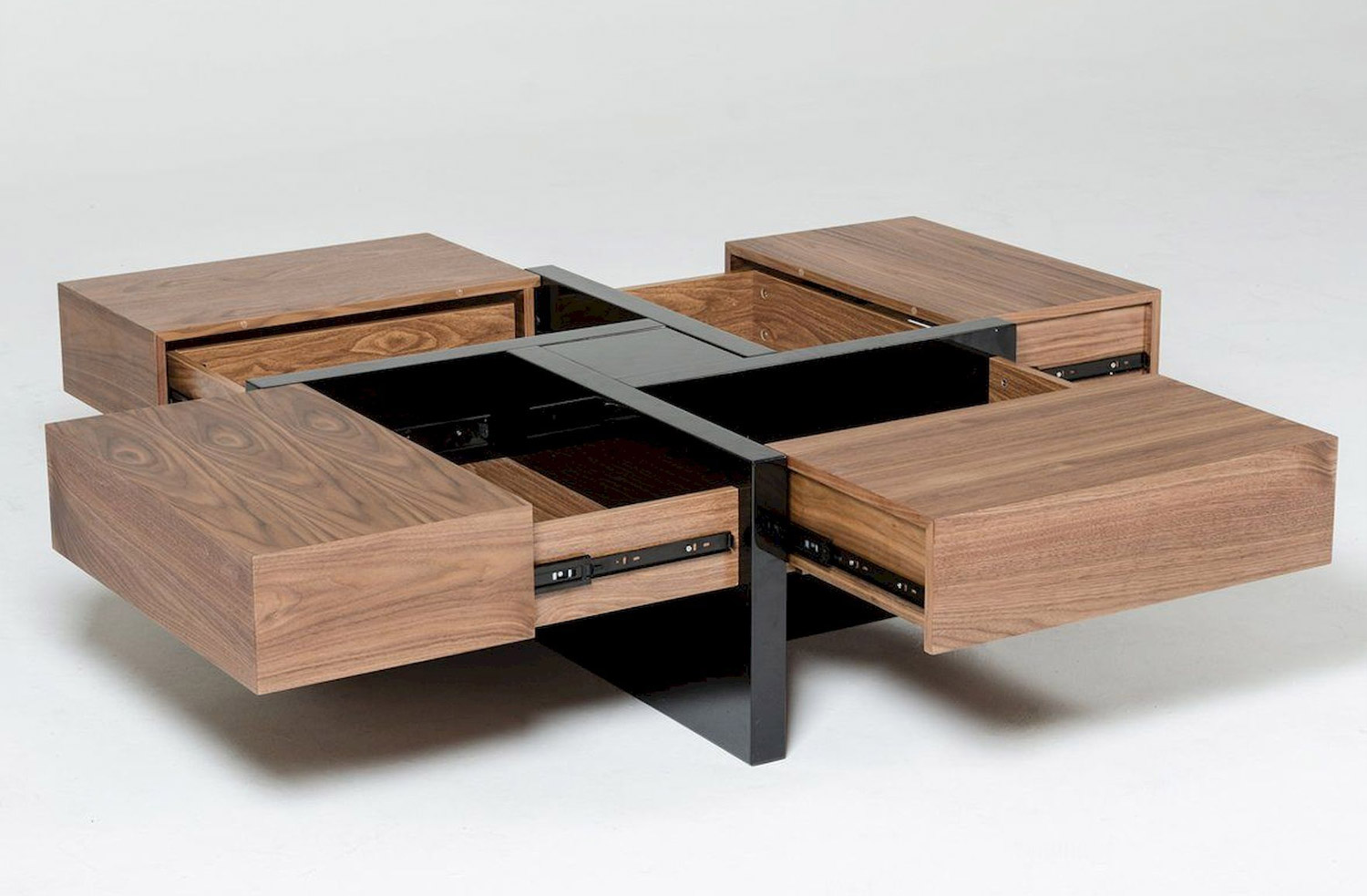 This Beautiful Wooden Coffee Table Has 4 Secret Drawers That Make