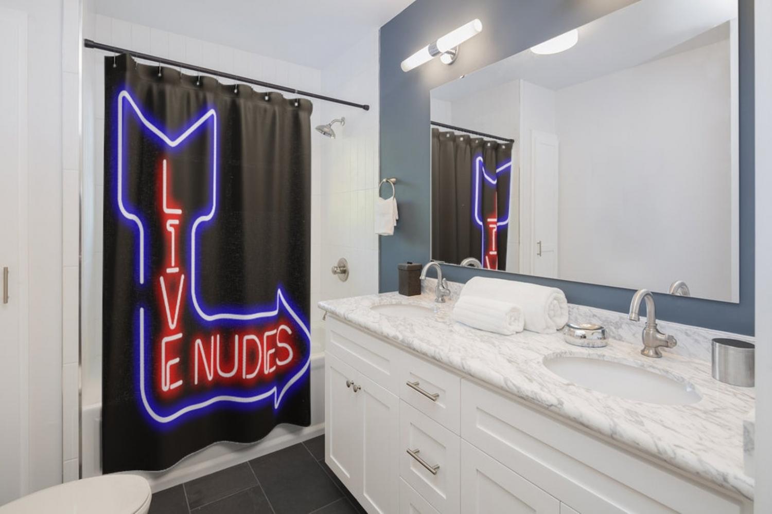 Funny Live Nudes Shower Curtain