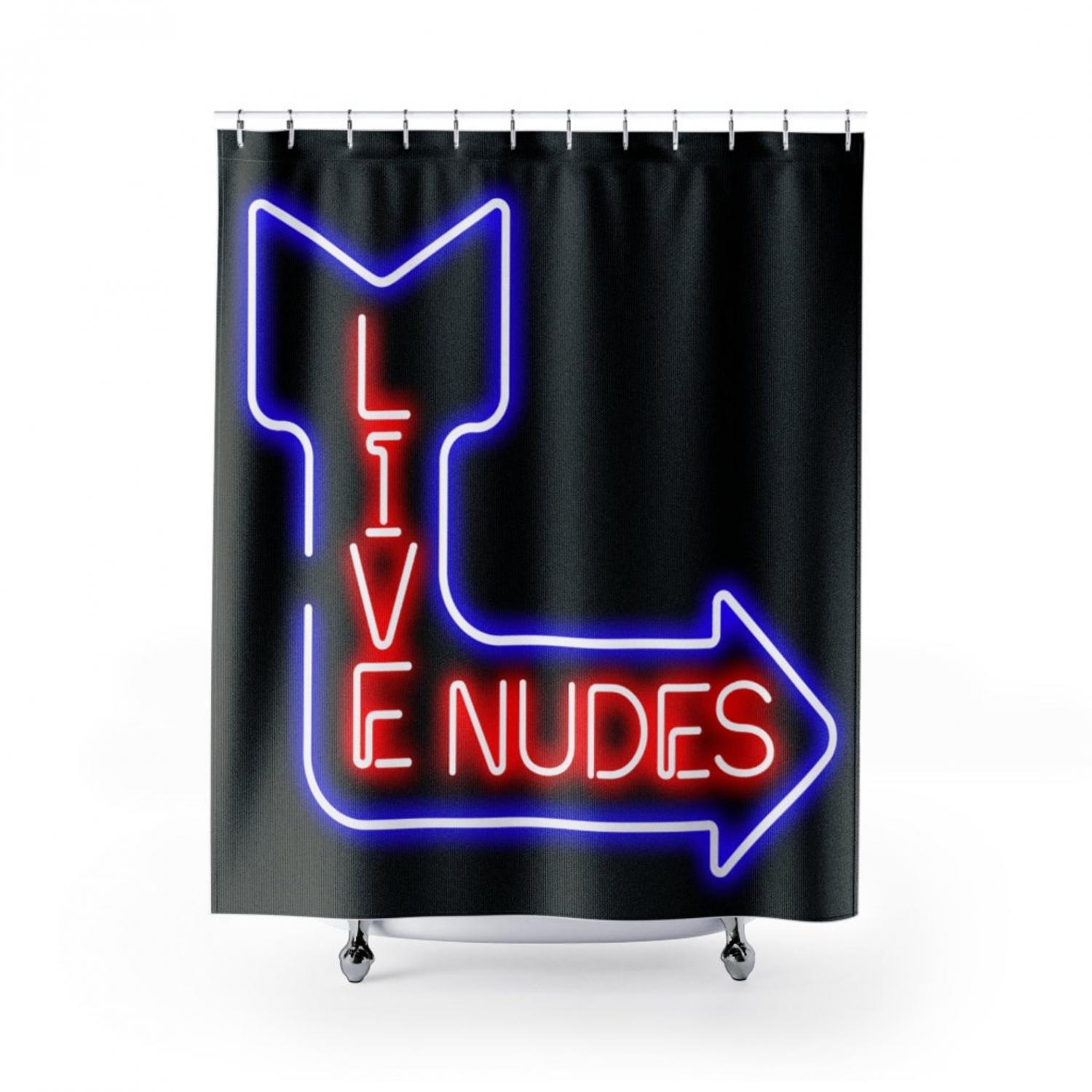 Funny Live Nudes Shower Curtain