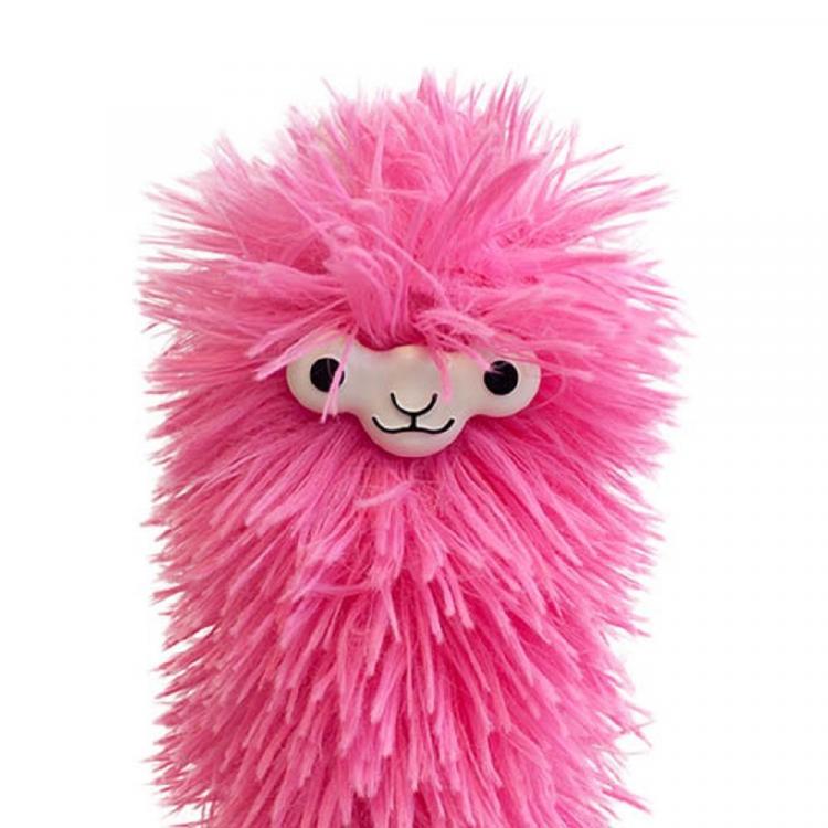 Llama Duster - Pink fluffy llama shaped cleaning duster - Desktop cleaning pet llama