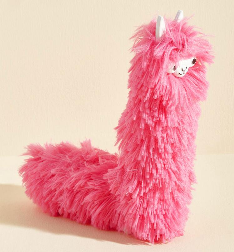 Llama Duster - Pink fluffy llama shaped cleaning duster - Desktop cleaning pet llama