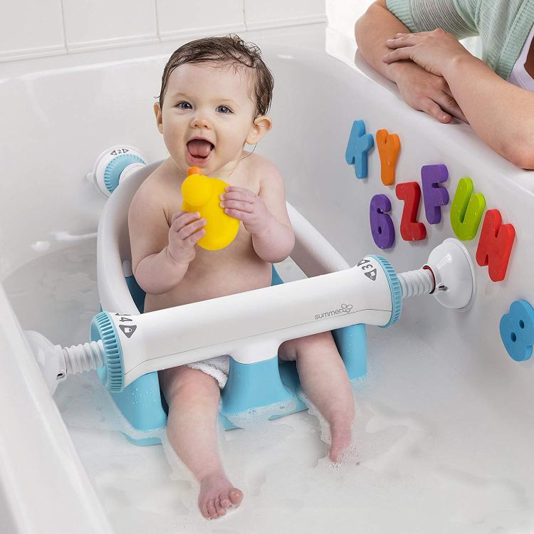 Baby Bathtub Seat With Backrest Suction Cups To Side Of Bathtub - Summer Infant My Bath Seat