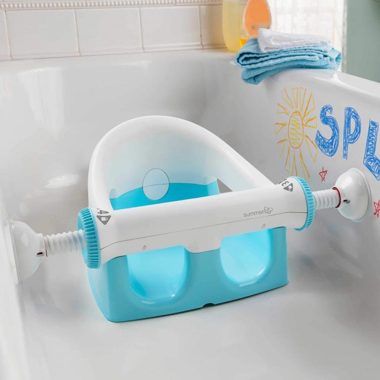 Baby Bathtub Seat for Stability-Baby Bath seat Foldable Baby Bath Seat with Backrest Support and Suction Cups Xiaoqing Baby Plastic Bathtub Seat 