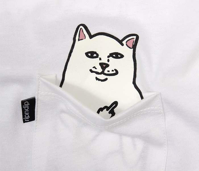 Shirt with cat shop flipping you off