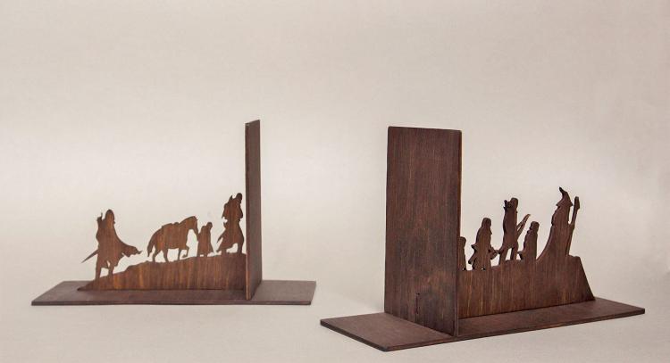 Lord Of The Rings Silhouette Bookends